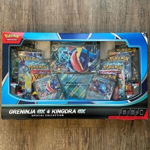 New Pokemon Greninja Ex & Kingdra Ex Special Collection Box 8pks